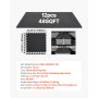 VEVOR Set Tappetino Puzzle Protettivo per Pavimento da Palestra 12 pezzi 610 x 610 x 20 mm, Tappetini in Schiuma EVA ad Incastro con Puntini Grigi da Ginnastica Palestra Ufficio Casa Allenamento