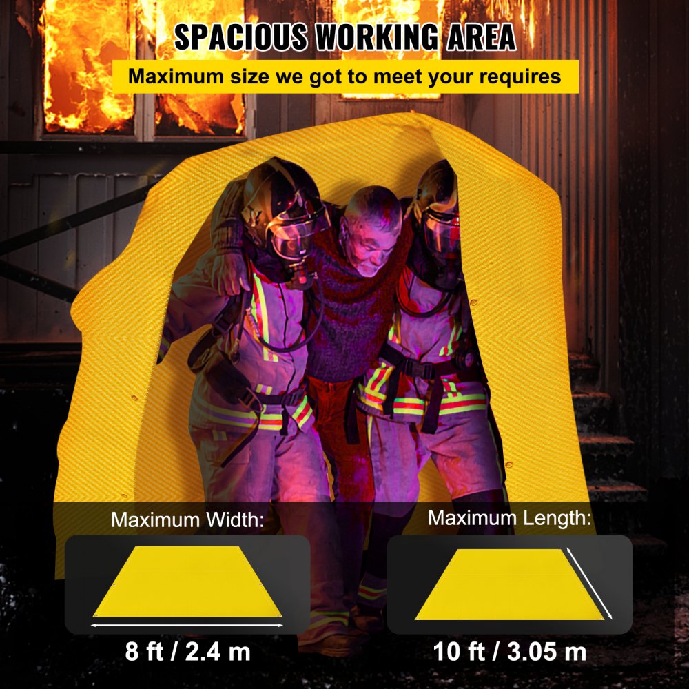 Moh 8 x 10 FT Coperta per Saldatura   Coperta in Fibra di Vetro Coperta Ignifuga per Impieghi Gravosi per una Facile Sospensione e Protezione da Scintille e Schizzi