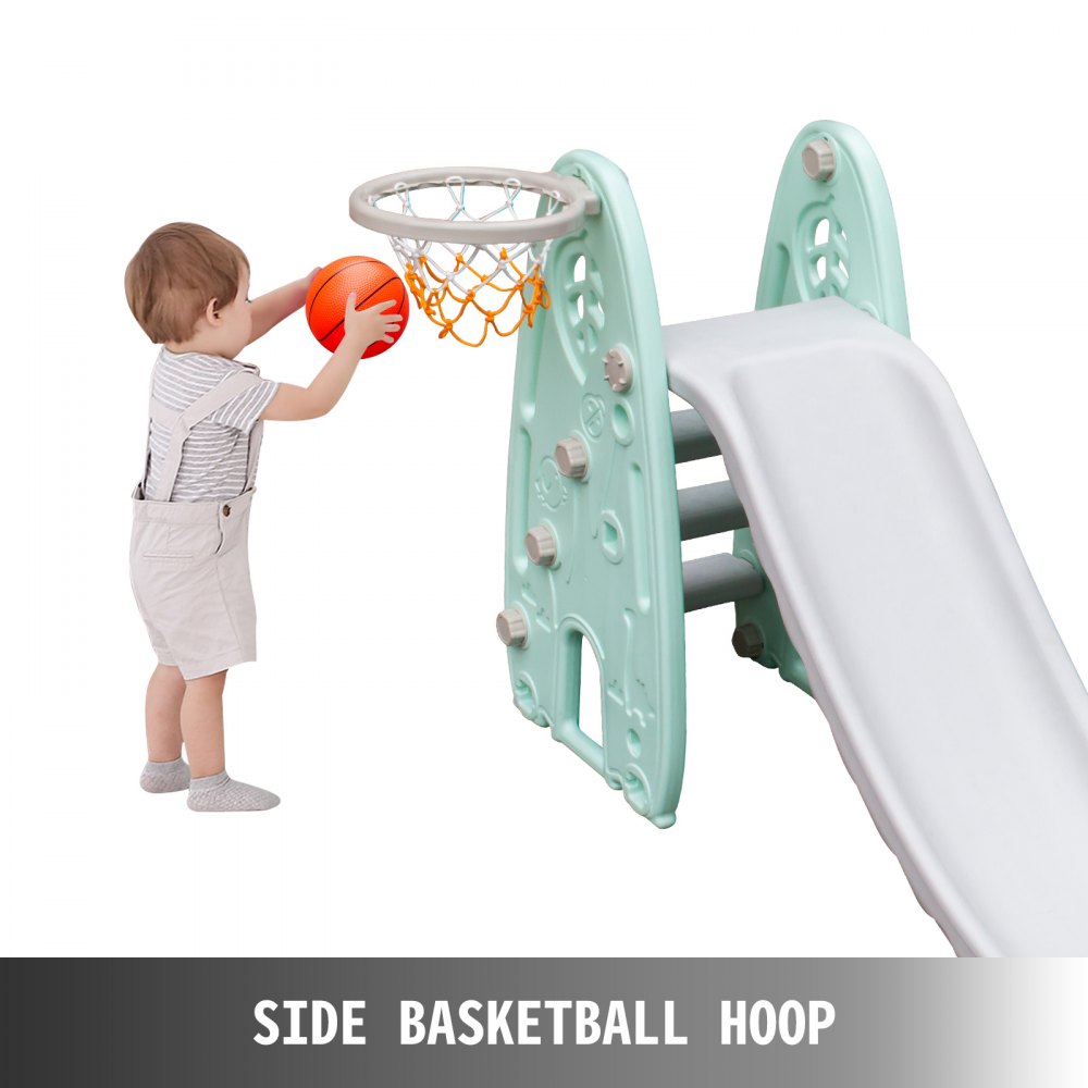 Scivolo Per Giardini Set Scivolo Altalena Per Bimbi + Piscina Di Palline Verde