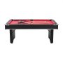 VEVOR Set Tavolo da Biliardo Pieghevole, 183 cm con Finitura in Legno, Portatile Tavolo da Gioco con Piedini Regolabili, Set Completo con Palline, Stecche, Rastrelliera, Gesso, Nero con Panno Rosso