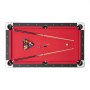 VEVOR Set Tavolo da Biliardo Pieghevole, 183 cm con Finitura in Legno, Portatile Tavolo da Gioco con Piedini Regolabili, Set Completo con Palline, Stecche, Rastrelliera, Gesso, Nero con Panno Rosso