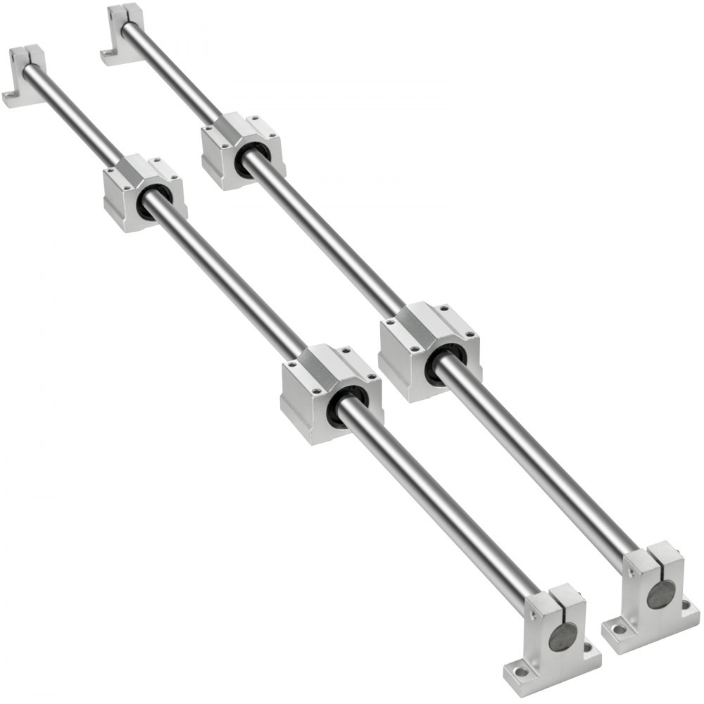 Vevor Set Di Guida Lineare Asta Dell'albero 1200 Mm Supporto Blocchi Cuscinetti