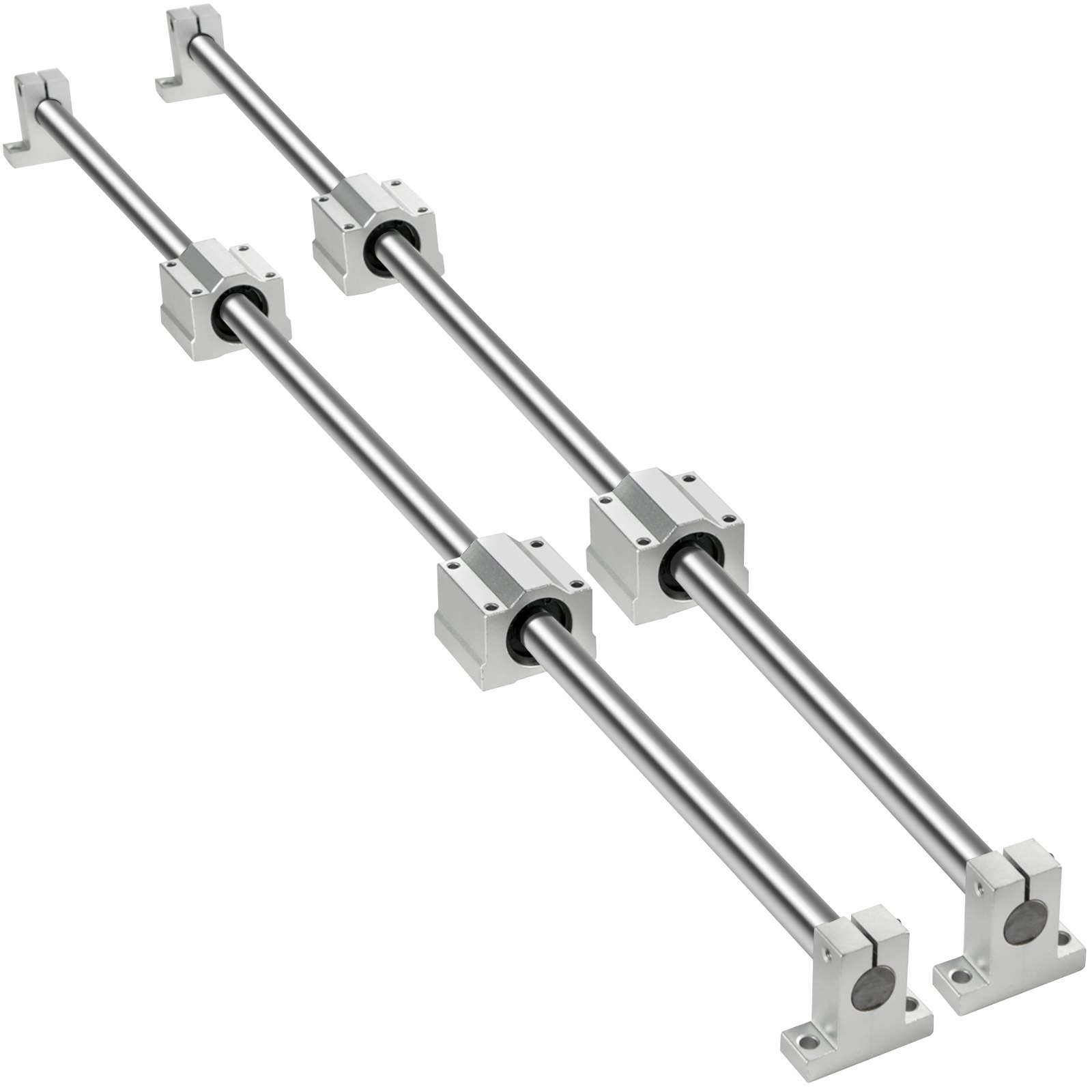 Vevor Set Di Guida Lineare Asta Dell'albero 1200 Mm Supporto Blocchi Cuscinetti