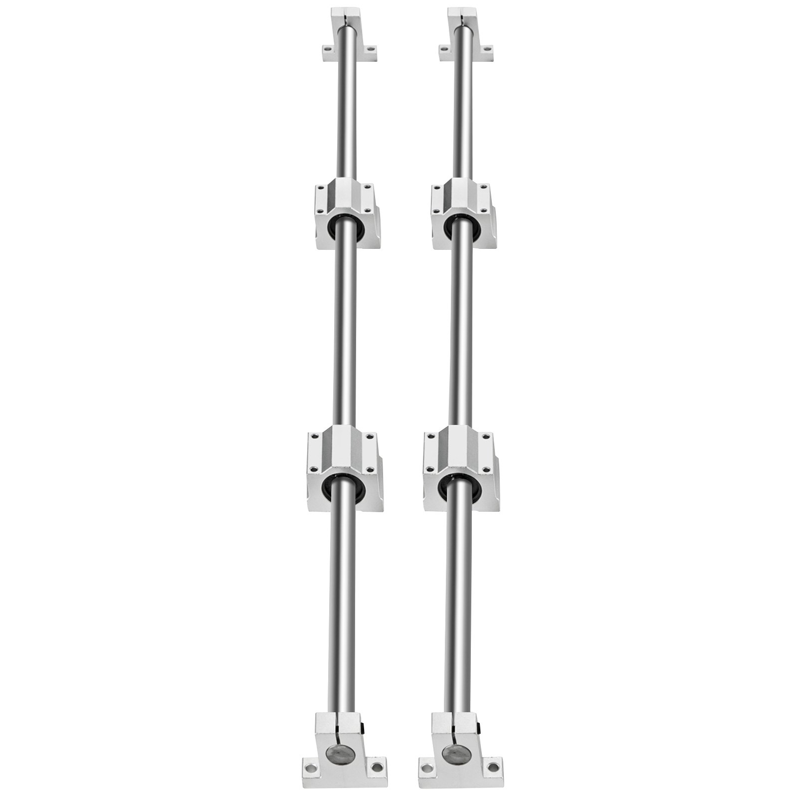 Vevor Set Di Guida Lineare Asta Dell'albero 600 Mm Supporto Blocchi Cuscinetti