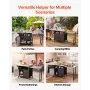VEVOR Carrello per Barbecue Tavolo da Esterno, Tavolo con Ruote per Barbecue Preparazione Cibi da Esterno con Ripiano in Acciaio Inox, Stazione Mobiletto Preparazione da Giardino, Piano Lavoro 190 cm