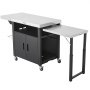 VEVOR Outdoor Grill Cart with Storage Cabinet, 190 cm Grill Table, Waterproof Kitchen Island with Stainless Steel Top, Pull-Out Plate, Wheels, Movable Food Prep Station for Patio Bar Backyard BBQ