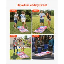 VEVOR Set di Gioco Cornhole Portatile da Tavolo, Tavole Pieghevole da Gioco, Tavola da Lancio Portatile in Legno Massello, Gioco Cornhole con 8 Sacchetti Fagioli e Borsa, 1255 x 600 x 302 mm