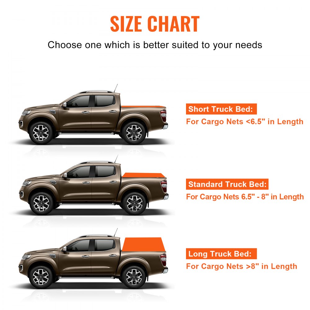 VEVOR Rete di Carico, 3020 x 2670 mm Rete di Carico per Camion ad Alta Resistenza per Cassone di Camion, 4 Cinghie Regolabili, Moschettoni e Ganci a S, Resistente all'Usura e alle Intemperie, per SUV