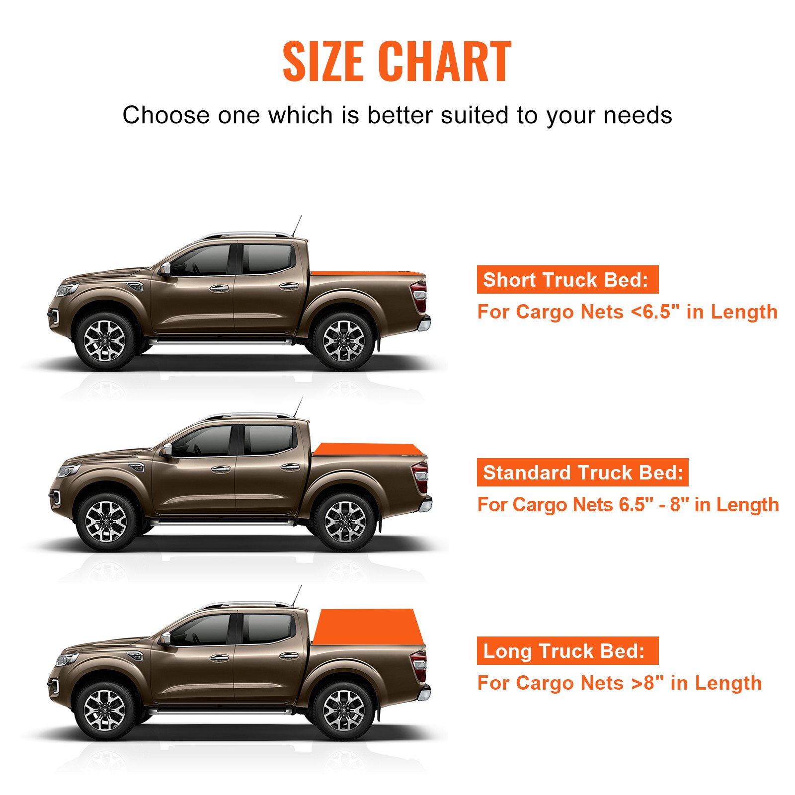 VEVOR Rete di Carico, 3020 x 2670 mm Rete di Carico per Camion ad Alta Resistenza per Cassone di Camion, 4 Cinghie Regolabili, Moschettoni e Ganci a S, Resistente all'Usura e alle Intemperie, per SUV