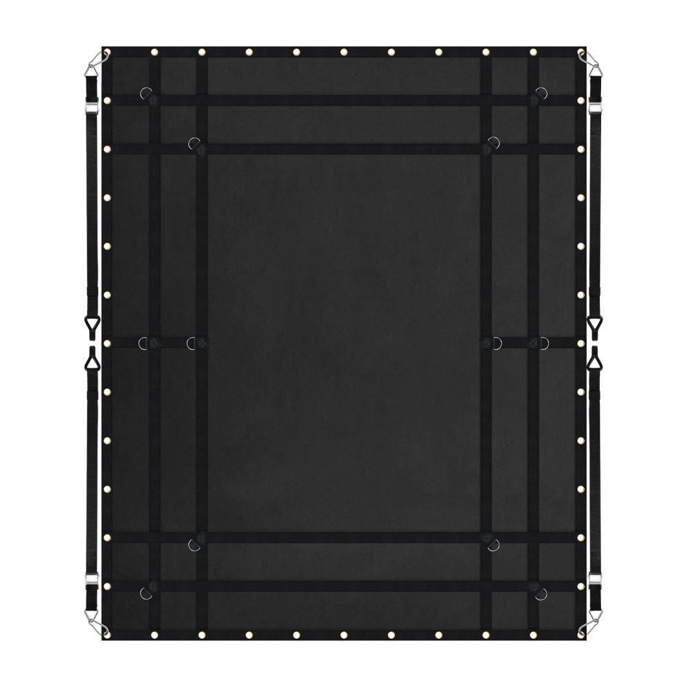 VEVOR Rete di Carico, 2480 x 2090 mm, Rete di Carico per Camion per Cassone di Camion, 4 Cinghie Regolabili con Moschettoni e Ganci Rivestiti in Gomma, Resistente per Pick-up, Jeep, Camion, SUV, Nero