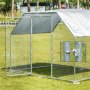 VEVOR Pollaio per Galline da Esterno in Acciaio Zincato, Dimensioni 9,5 x 6,5 x 6 Piedi per Gabbia per Polli, Gabbia per Galline da Giardino in Rete Grande Pollaio per Polli, Anatre, Conigli, Cani