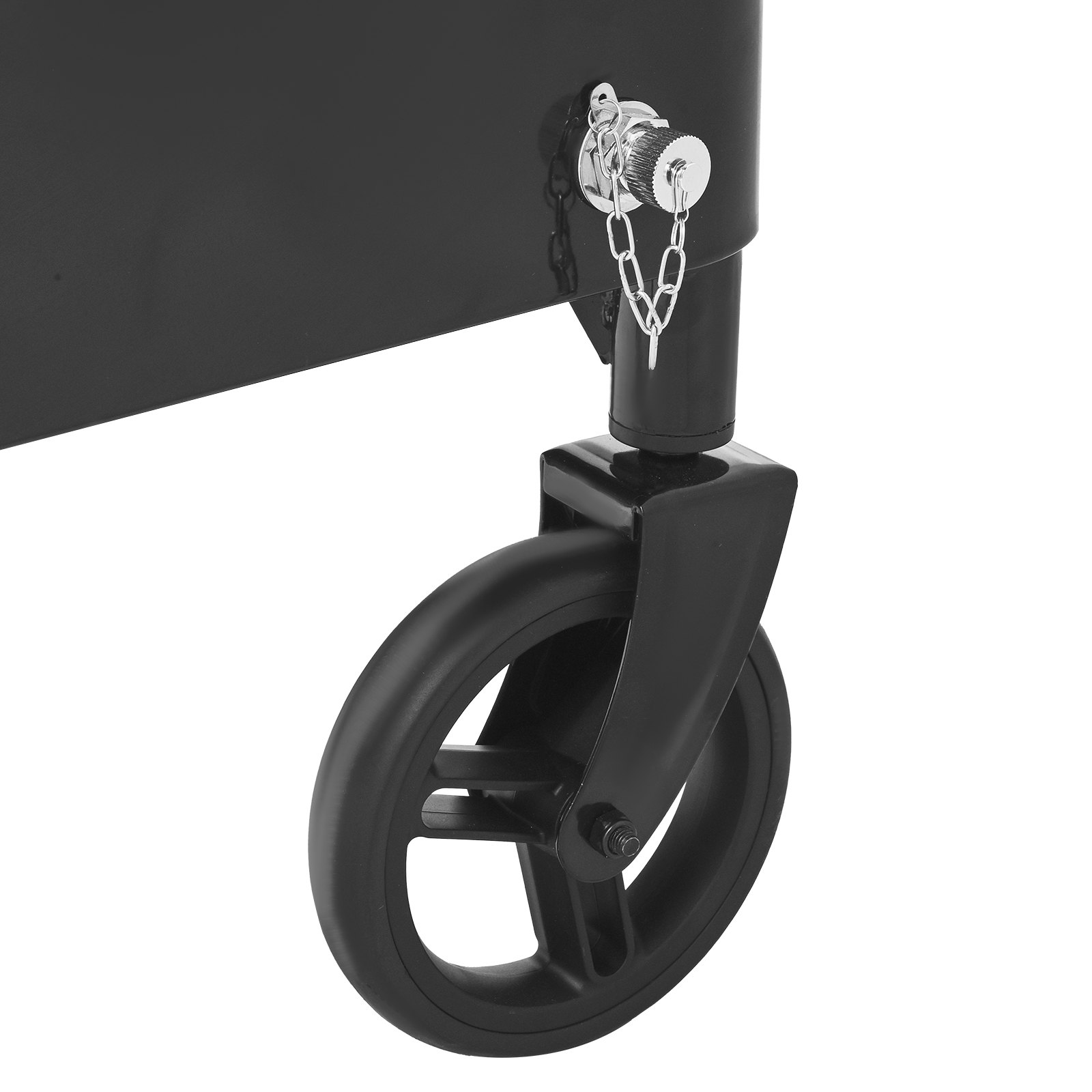 VEVOR Carrello Portaghiaccio, da 75,71 Lcon Ruote, Maniglia Telescopica a 2 Stadi e 2 Ruote Girevoli, Tavolo Portatile per Spiaggia, Patio, Bar, Carrello da Parco all'Aperto su Ruote, Nero