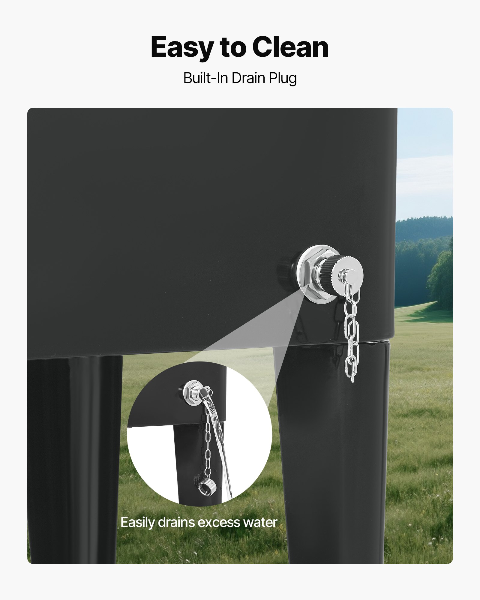 VEVOR Ghiacciaia Mobile da 75,71 L, Può Contenere Fino a 50 Bottiglie/110 Lattine, Carrello Portatile per Bevande da Bar per Feste, Contenitore per Bevande con Cestino Laterale e Apribottiglie, Nero