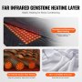 VEVOR Coperta per Sauna Portatile a Infrarossi Lontani 190x90 cm Temperatura Regolabile 6 Livelli 35°C-85°C Timer 1-60 Minuti, Coperta da Sauna con Pietre Terapeutiche Riscaldamento Fibra di Carbonio