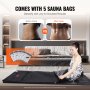 VEVOR Coperta per Sauna Portatile a Infrarossi Lontani 190x90 cm Temperatura Regolabile 6 Livelli 35°C-85°C Timer 1-60 Minuti, Coperta da Sauna con Pietre Terapeutiche Riscaldamento Fibra di Carbonio