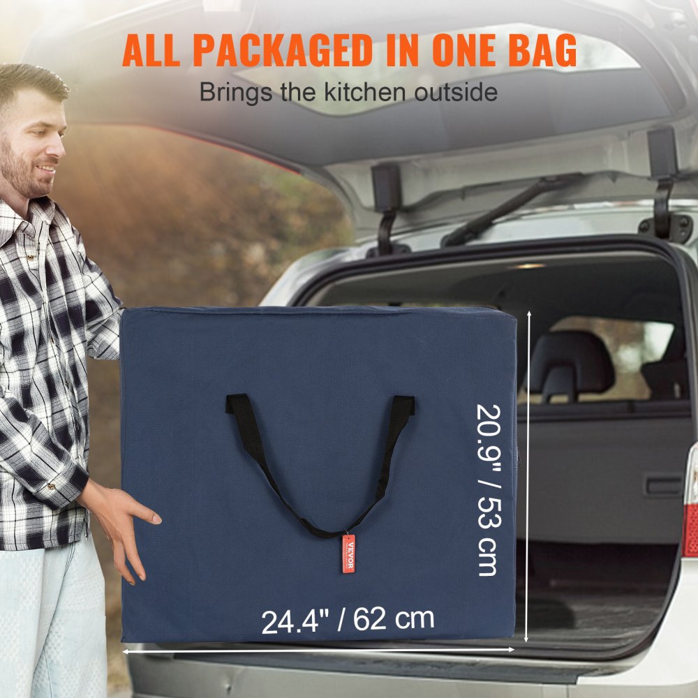 VEVOR Borsa da cucina pieghevole da campeggio portatile da cucina esterna in alluminio