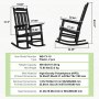 VEVOR 2-Piece Veranda Rocking Chair, HIPS Outdoor Rocking Chair, Patio Rocking Chair with High Backrest and Smooth Armrests, Supports up to 180 kg, for Garden, Balcony, Veranda, Black