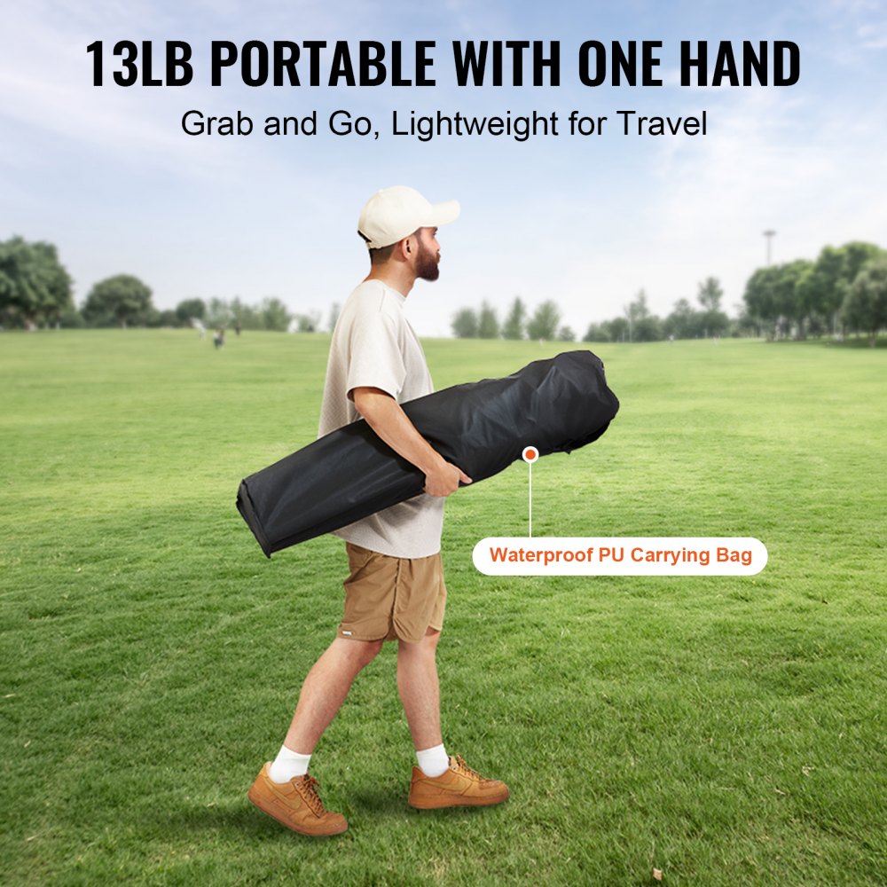 VEVOR Sedia da Campeggio Pieghevole Portatile Capacità Max. 158 kg con Supporto Portabottiglia in Tessuto Oxford, Sedia da Campeggio Esterno 980 x 630 x 990 mm per Campeggio Picnic Portatile 5,7 kg