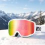 VEVOR Occhiali da Sci Maschera da Neve Revo Rivestimento Rosa Montatura OTG, Occhiali da Snowboard, TPU, Antiappannamento, Schiuma Strato Triplo, Maschera da Motoslitta, Motocross