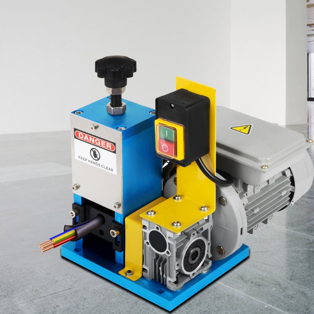 VEVOR Macchina Spelafili Portatile Alimentata, Potenza 1/4HP 180W Macchina Spelafili Elettrica Portatile Monofase, Utilizzato nel Produttore di Cavi/Fili per Rimuovere L'Isolamento in Plastica e Gomma