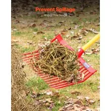 VEVOR 6 Pezzi di Ricambio per Forca per Letame, con 18 Denti Angolati, Testa per Forca in Plastica Resistente, Rastrello per Cavalli per Raccogliere Letame, Fieno, Erba, Lavori Agricoli