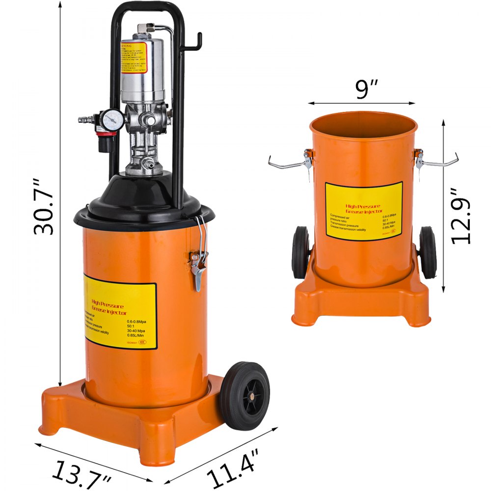 La Pompa Del Grasso Pompa Per Pistola Ad Aria Compressa 12l Colore Arancione
