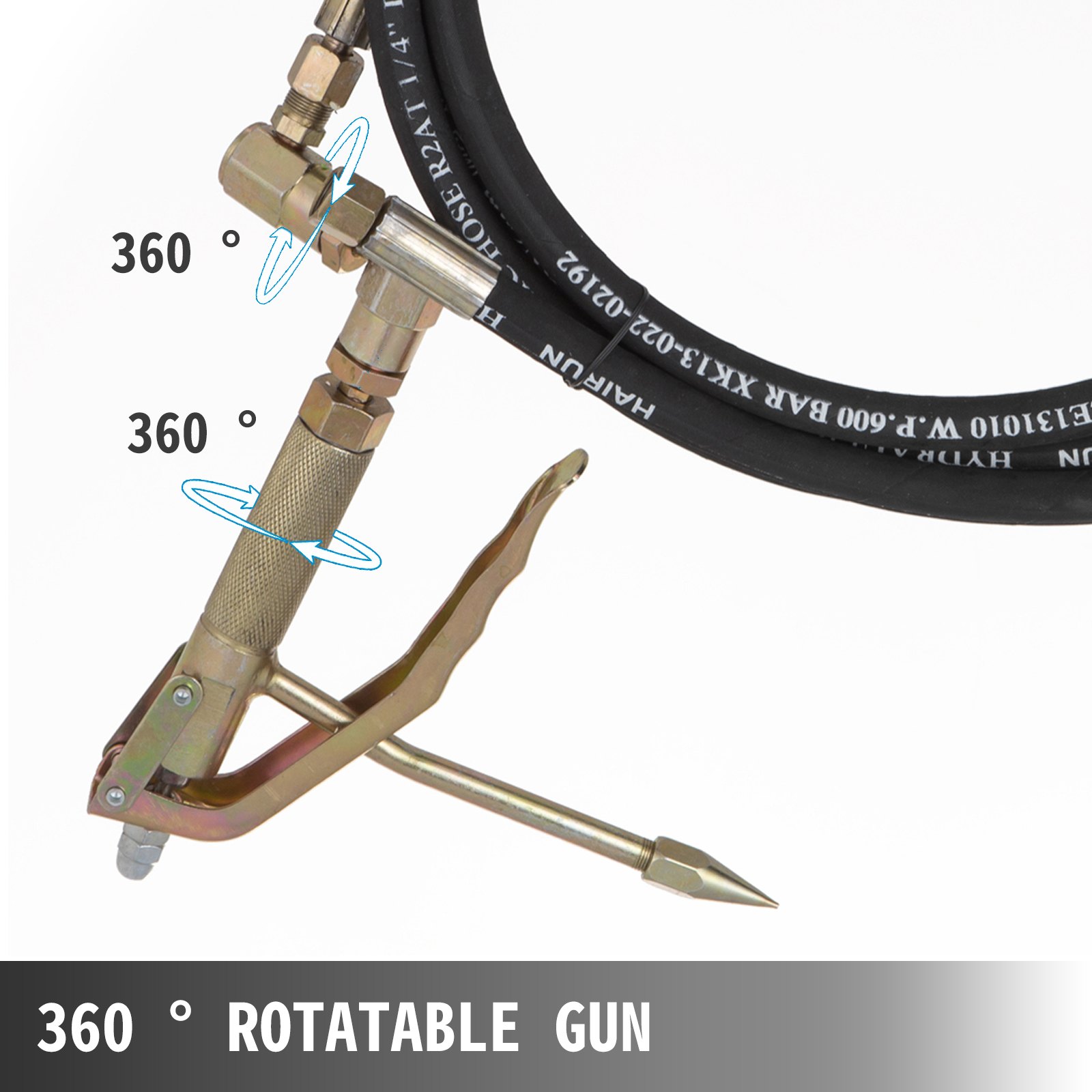 Pompa Lubrificante Pneumatica 10 Galloni 40l Gas Tube Grease Hose Compressed