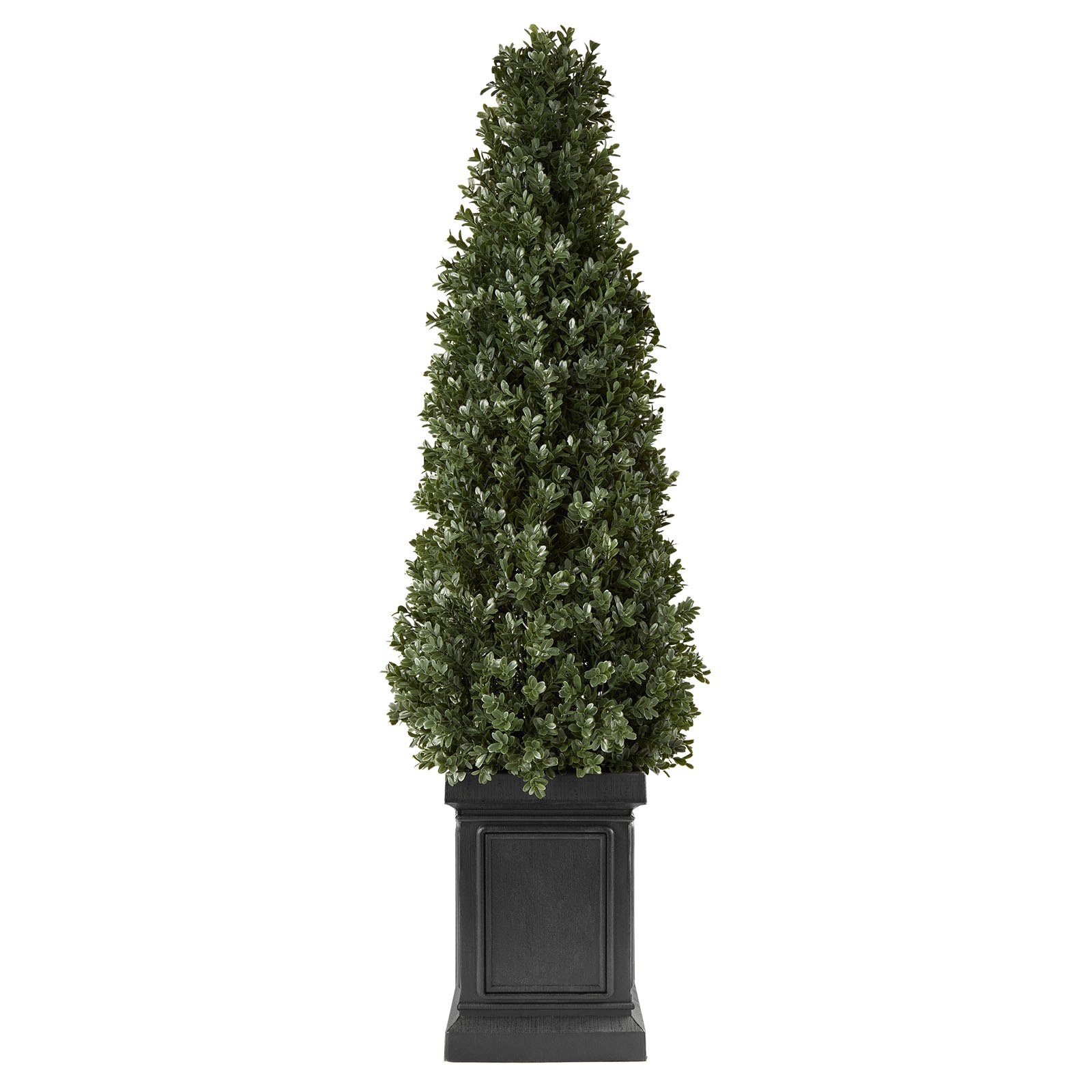 VEVOR Set di 2 Alberi Finti di Bosso da 1219 mm, Pianta Artificiale in PE, Albero Topiario con Vasi Staibili, Forma Piramidale, per Interni ed Esterni, Ingresso, Veranda, Balcone, Patio e Giardino