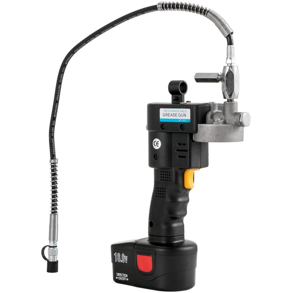VEVOR 500G Pistola per Grasso 18V  Ingrassatore a Pistola Ingrassatore a Siringa a Batteria 4A Pistola per Grasso Senza Filo