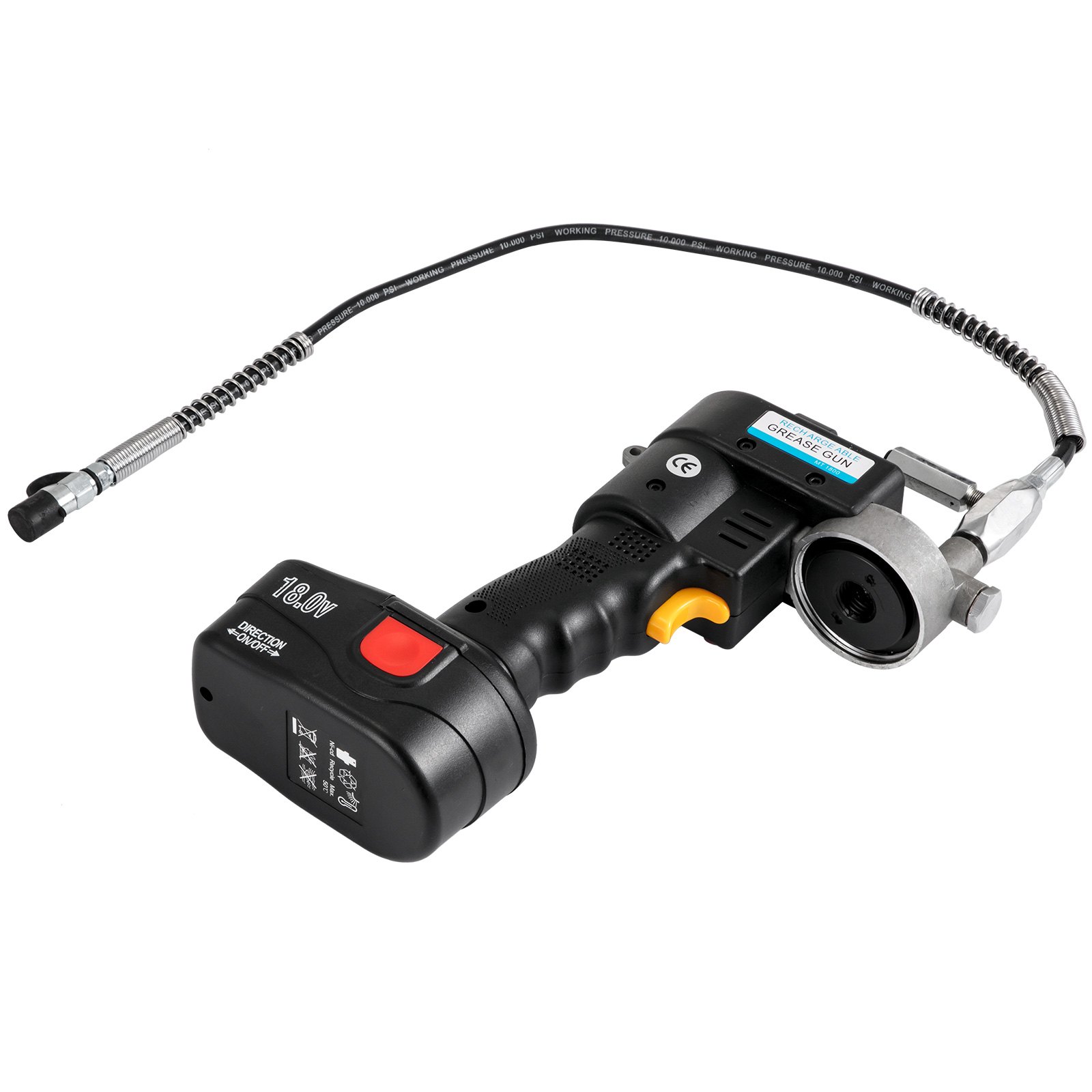 VEVOR 500G Pistola per Grasso 18V  Ingrassatore a Pistola Ingrassatore a Siringa a Batteria 4A Pistola per Grasso Senza Filo