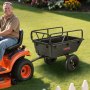 VEVOR Rimorchio da Giardino, Capacità di 226,80 kg Carrello Ribaltabile in Polietilene con Pneumatici da 40,64 cm a Trazione Manuale o a Pedale, per Impieghi Gravosi per Tosaerba, Rifiuti da Giardino