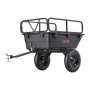 VEVOR Rimorchio da Giardino, Capacità di 226,80 kg Carrello Ribaltabile in Polietilene con Pneumatici da 40,64 cm a Trazione Manuale o a Pedale, per Impieghi Gravosi per Tosaerba, Rifiuti da Giardino