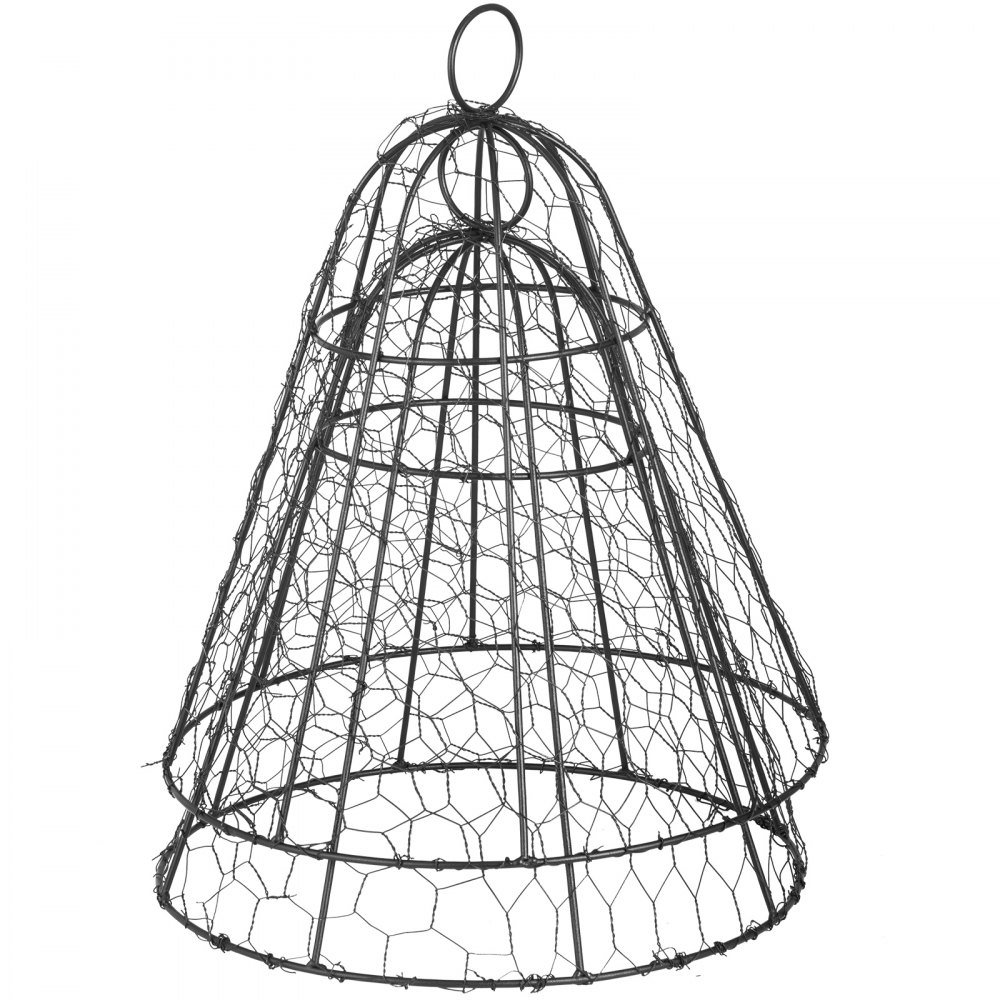 VEVOR Obelisco di Protezione per Piante & Ortaggi da Giardino 33 x 40 cm Confezione da 5 Pezzi, Supporto a Campana di Protezione per Fiori Ortaggi da Giardino in Ferro con Fascette Totale da 5 Pezzi