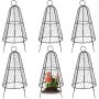 VEVOR Obelisco di Protezione per Piante & Ortaggi da Giardino 31 x 51 cm Confezione da 6 Pezzi, Supporto a Campana di Protezione per Fiori Ortaggi da Giardino in Ferro con Fascette Totale da 6 Pezzi