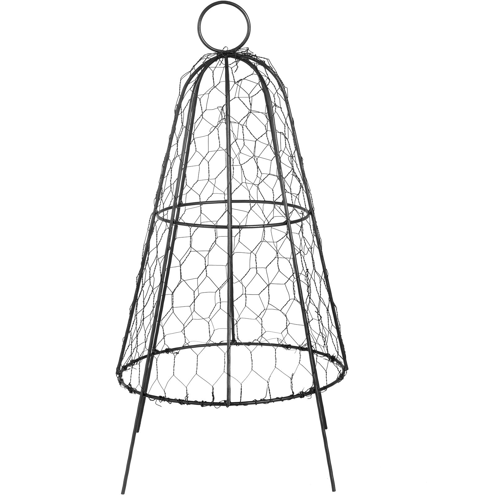 VEVOR Obelisco di Protezione per Piante & Ortaggi da Giardino 31 x 51 cm Confezione da 6 Pezzi, Supporto a Campana di Protezione per Fiori Ortaggi da Giardino in Ferro con Fascette Totale da 6 Pezzi