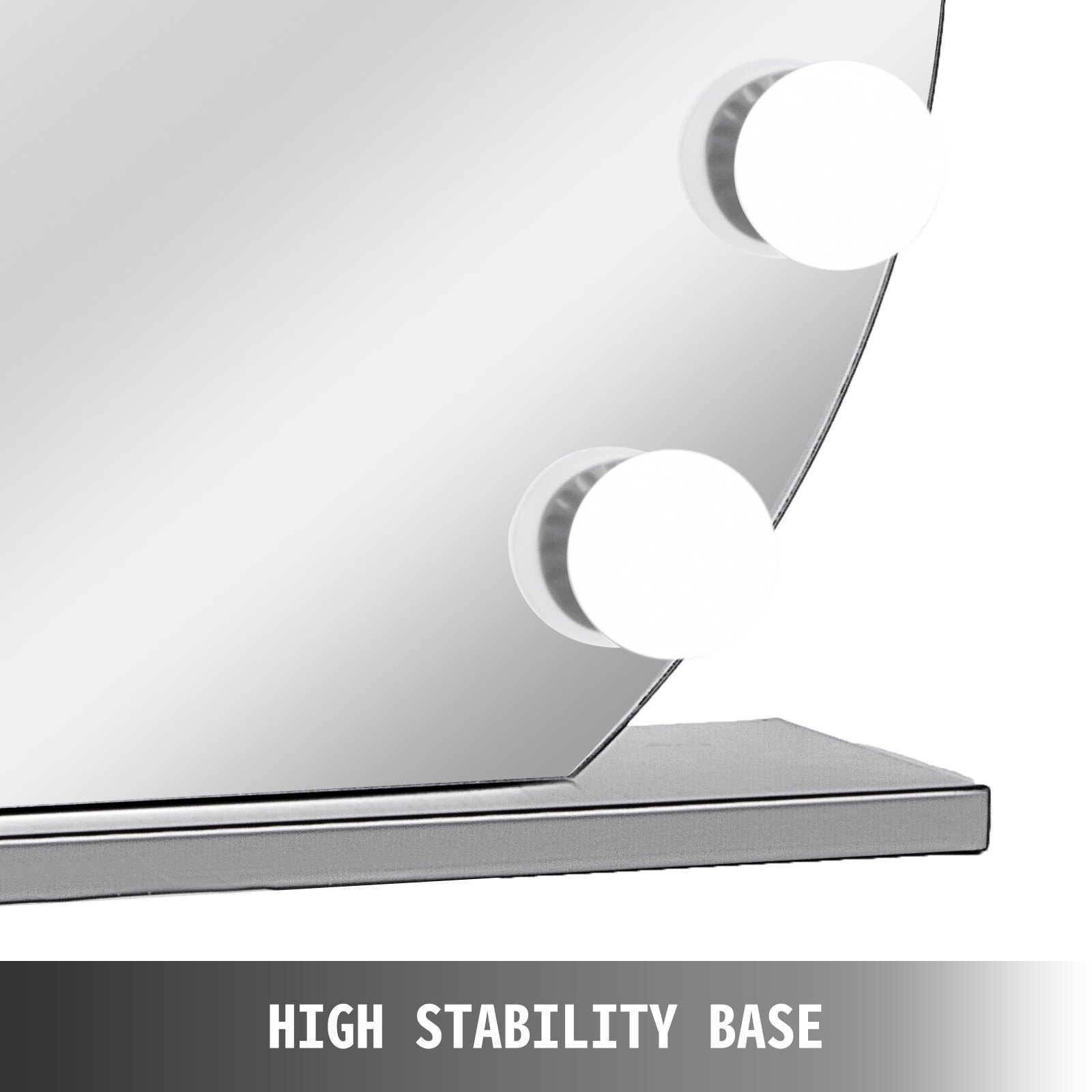 VEVOR Specchio per Trucco con Luce Specchio per Trucco 70x70cm con 12 Luci a LED, Specchio Regolabile Specchio per Trucco, Specchio per Trucco Vanity Senza Cornice, LED Stile Hollywood Bianco