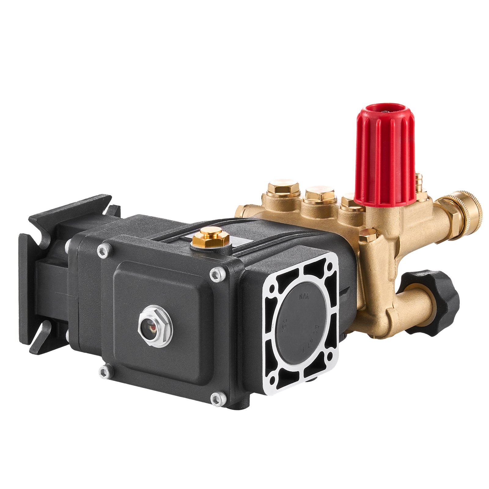 VEVOR High Pressure Washer Pump, 3/4-inch Shaft, Horizontal Triplex Piston, 3300 PSI, 2.5 GPM, Replacement High Pressure Washer Pump Set with 5 Nozzles, Up to 500 Hours of Continuous Operation, Replacement Pump