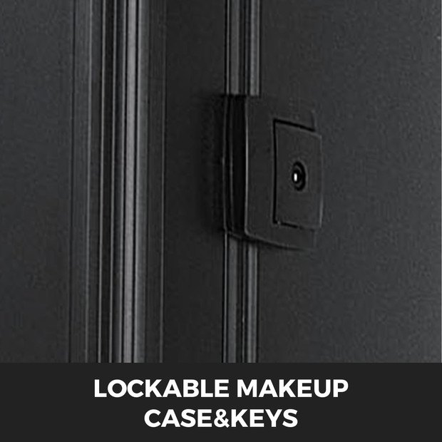 VEVOR 2 nel 1 Valigetta per Trucco Professionale con Specchio 6 Lampadine e Cassetti Carrello Valigia per Porta Cosmetici