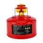 VEVOR Tanica Carburante per Benzina Diesel, Lattine di Carburante Metallo Rossa di Tipo I da 9,5 Litri con Parafiamma in Acciaio Inossidabile, Coperchio a Chiusura Automatica e Imbuto in PE