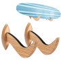 VEVOR Supporto da Parete per Tavola da Surf, Supporto Orizzontale in Legno per Riporre ed Esporre, Organizzatore Regolabile 1 Strato per Kiteboard, Shortboard, Sci, Snowboard e Wakeboard