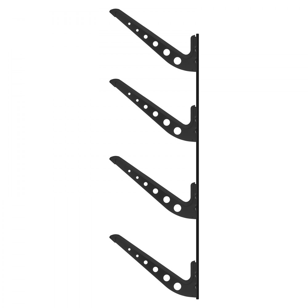 VEVOR Supporto da Parete per Tavola da Surf, Supporto Orizzontale in Legno a 4 Livelli per Riporre ed Esporre, Organizzatore in Metallo Regolabile in Altezza con Spugna per Kiteboard, Shortboard, Sci