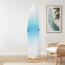 VEVOR Supporto Verticale per Tavole da Surf, Supporto per Tavole da Surf in Legno Regolabile 370-665 mm per Riporre ed Esporre, Organizzatore Indipendente con Imbottitura in Sughero per Wakeboard