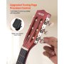 VEVOR Chitarra Classica, 780 mm, in Legno per Principianti, con Corde in Nylon, Custodia Morbida, Tracolla, Accordatore, Corde Extra, Plettri, Capotasto, Tiglio, per Adolescenti, Adulti, Sunburst
