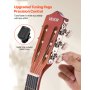 VEVOR Chitarra Classica, 960 mm, in Legno per Principianti, con Corde in Nylon, Custodia Morbida, Tracolla, Accordatore, Corde Extra, Plettri, Capotasto, Tiglio, per Adolescenti, Adulti, Naturale