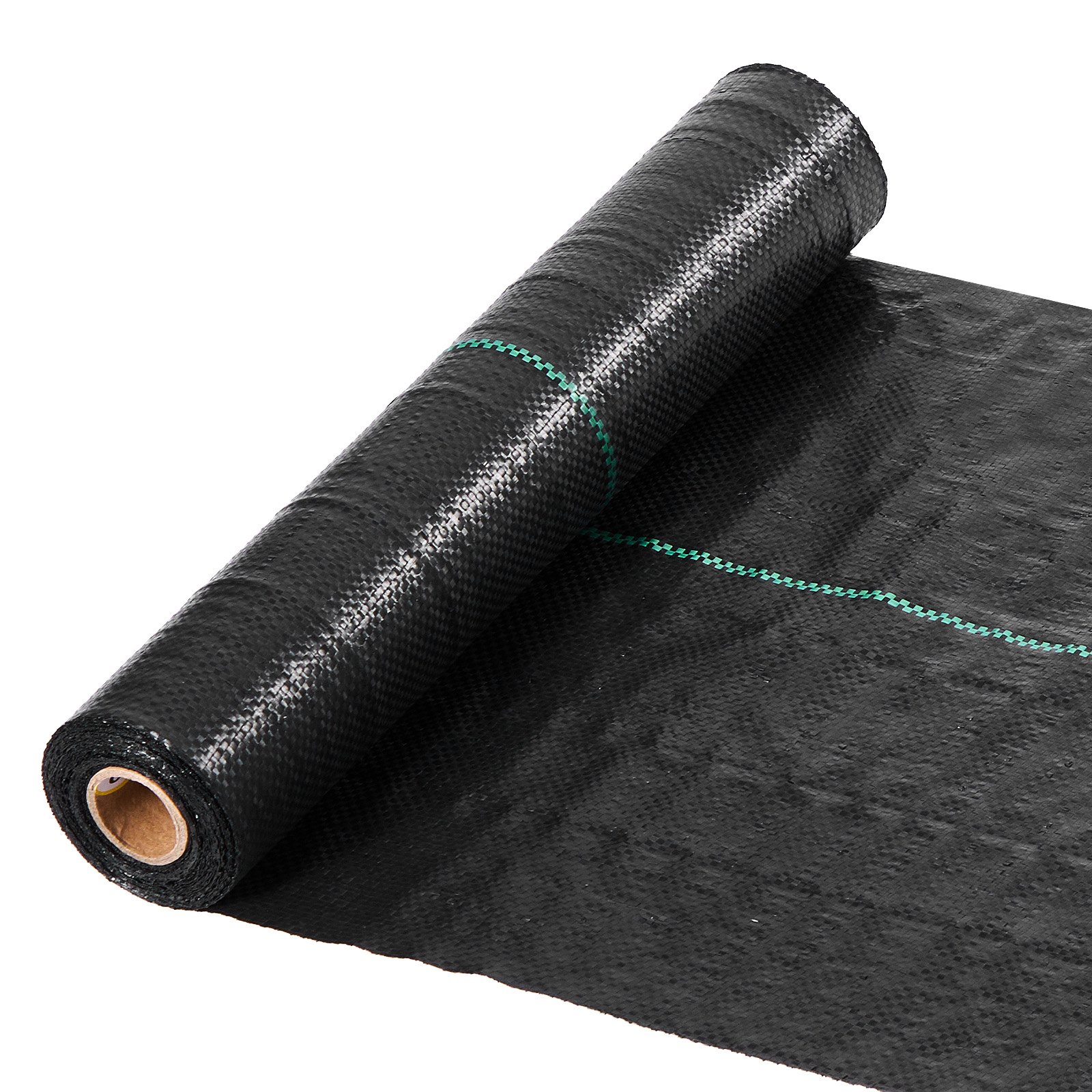 VEVOR Weed Barrier Fabric Heavy Duty, 0.4 x 15.2m 90.7g Landscape Fabric, Woven Weed Blocker Fabrics, Garden Fabrics Weeds Barrier, Weeds Control Ground Cover, Geotextile Webbing, Gardening Mat, Black