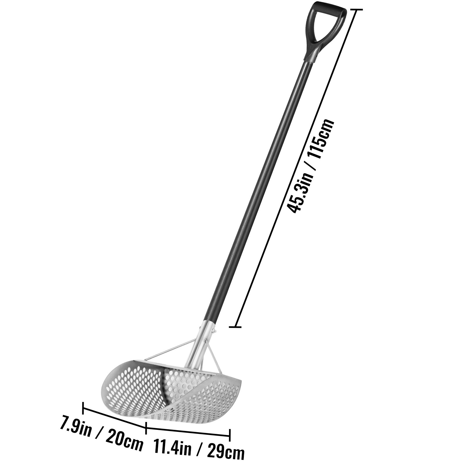 VEVOR Metal Detector Sand Scoop Rilevamento della paletta da caccia con manico in fibra di carbonio