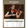 VEVOR Set di Violino da 355 mm Set Completo per Violino con Custodia Colofonia