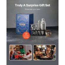 VEVOR Set Agitatore per Cocktail 13 Pezzi Acciaio Inox Strumenti Barista Argento