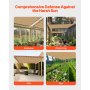 VEVOR Telo Parasole Rete Ombra Vela Ombreggiante per Giardino Beige 366x610cm