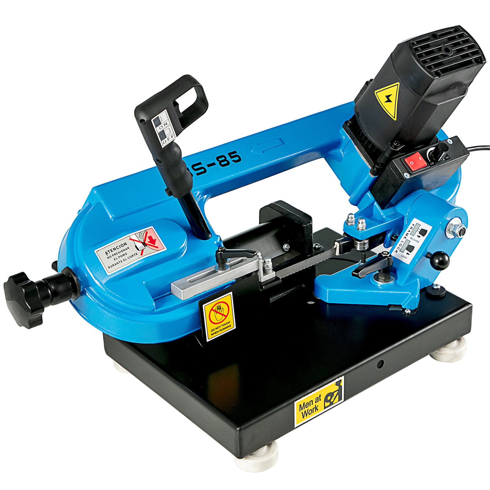VEVOR Metal Bandsaw 1000W Vertical Metal Bandsaw 0°-45° Metal Band Saw Band Saw Metal Table Top Bandsaw Table Top Metal Band Saw for Metal for Cutting Wood Metal Glass Fiber Plastic